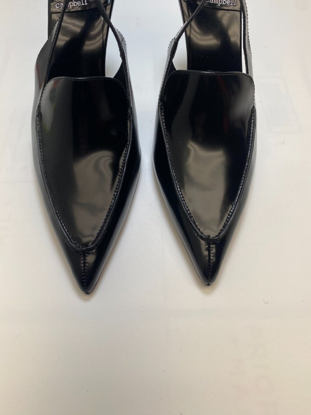 Jeffrey Campbell Womens Acclaimed Black Patent Leather Loafer Pumps Heels Sz 8.5 - Picture 3 of 8
